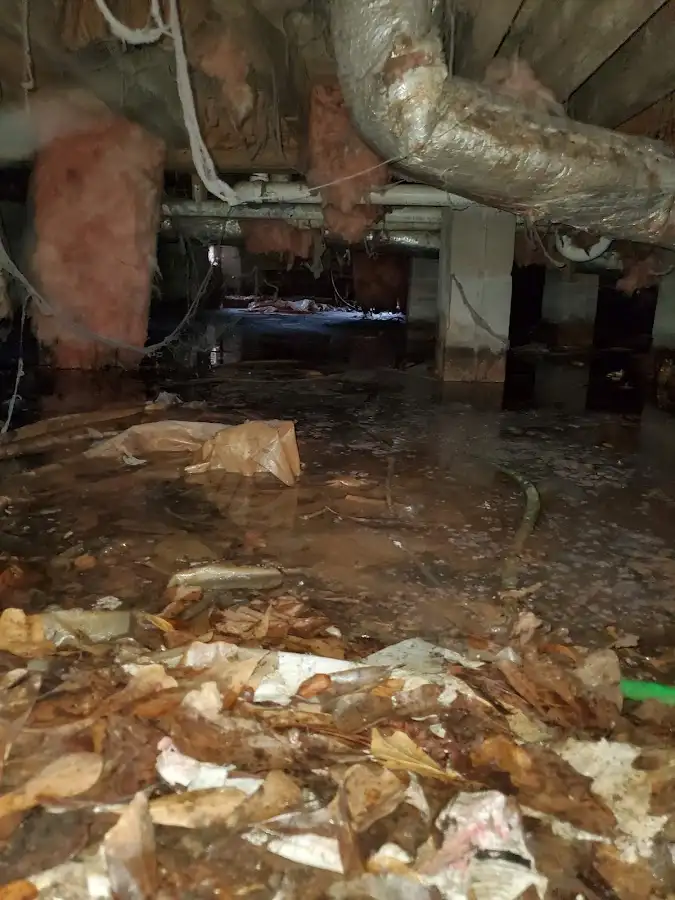 Crawl space flood assessment for Commercial Water Damage Restoration in Atherton